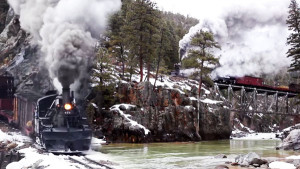 Steam and Snow In The Rockies