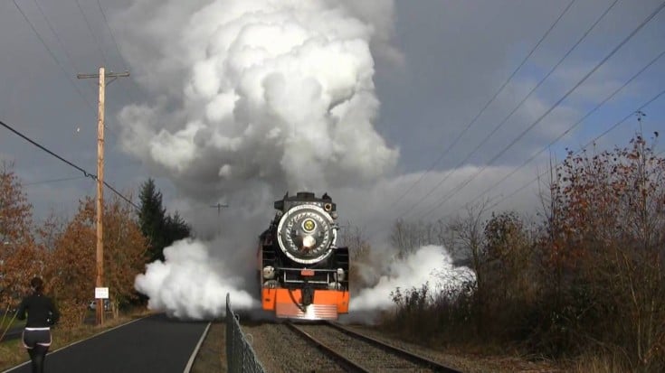 Beautiful SP 4449  Blows Her Steam | Train Fanatics Videos