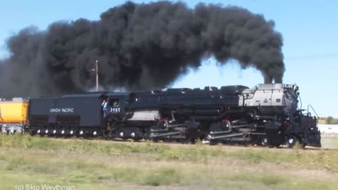 Union Pacific 3985 Highballing Down The Line | Train Fanatics Videos