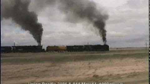 UP 3985 & 844 Sherman Hill Doubleheader | Train Fanatics Videos