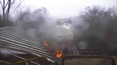 Tornado Tosses Freight Cars | Train Fanatics Videos