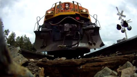 “Go Pro” From Underneath The Train Tracks! | Train Fanatics Videos