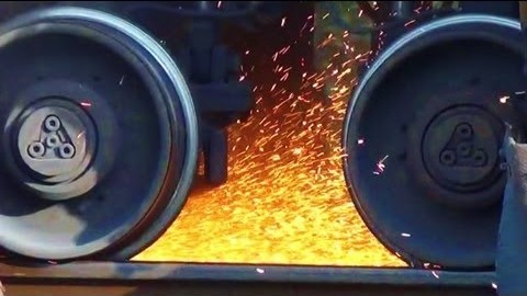 Rail Grinding Makes The Sparks Fly | Train Fanatics Videos