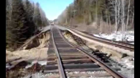 CN High Rail Worker Gets A Washout Scare! | Train Fanatics Videos