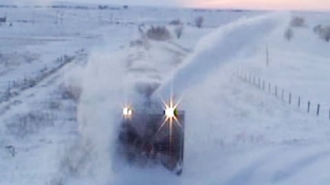 Union Pacific Rotary Snow Plow Action! | Train Fanatics Videos