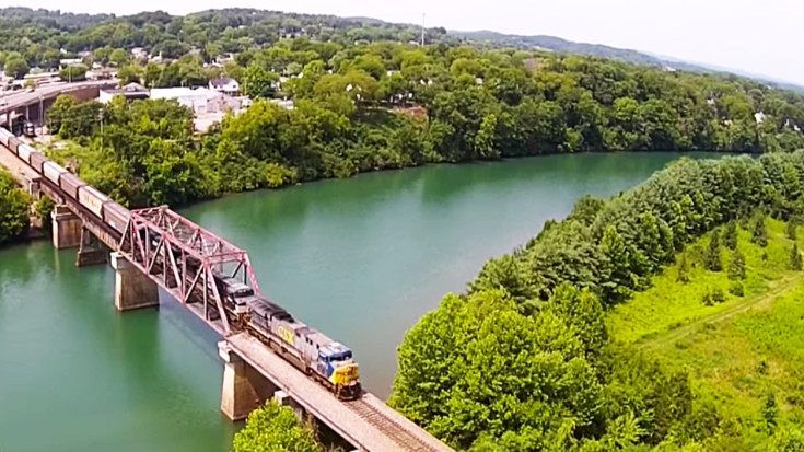 Amazing Drone Action Of NS AND CSX Freight Train! | Train Fanatics Videos
