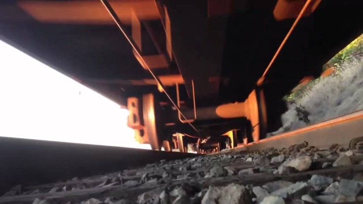 Go Pro Catches Underside Of Freight Train! | Train Fanatics Videos