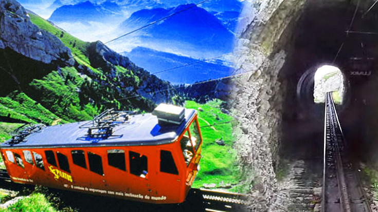 Breathtaking Pilatus Cogwheel Train In Switzerland | Train Fanatics Videos