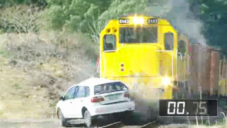 Staged Collision Shows How Long It Takes A Train To Stop! | Train Fanatics Videos