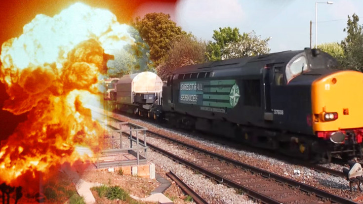 Gut-wrenching Cargo: DRS Train Hauls Warhead! | Train Fanatics Videos