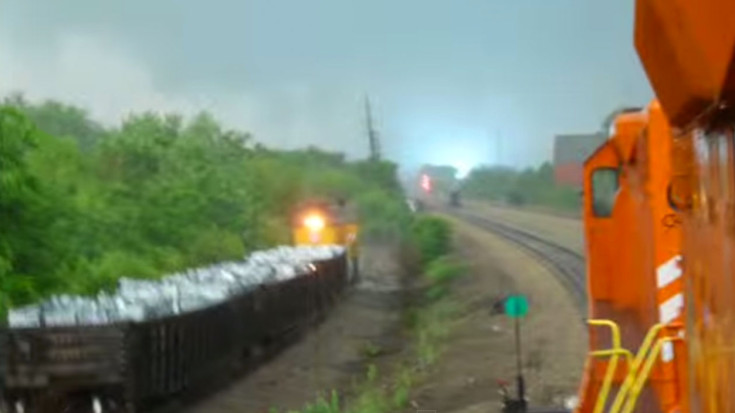 Fierce Tornado Hunts Down Train! | Train Fanatics Videos
