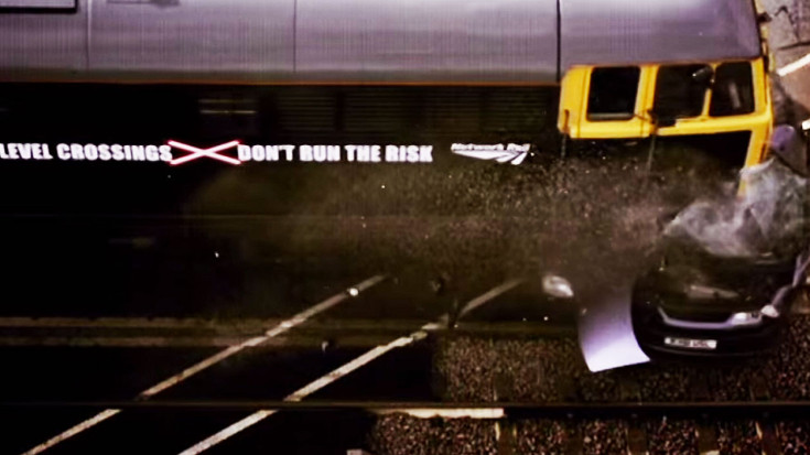 Train Crushes Car In Top Gear’s Take On Rail Safety! | Train Fanatics Videos