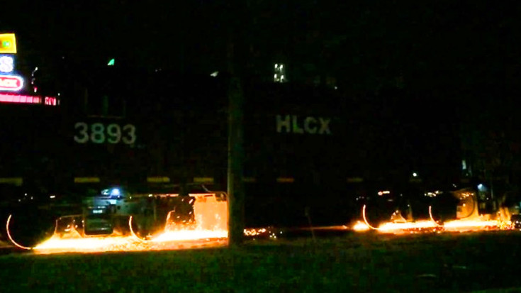 Sparks Fly In Epic Locomotive Wheel Slip | Train Fanatics Videos