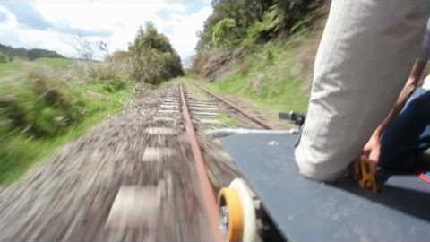 Amazing Custom Trolly Flies Down Abandoned Rails! | Train Fanatics Videos