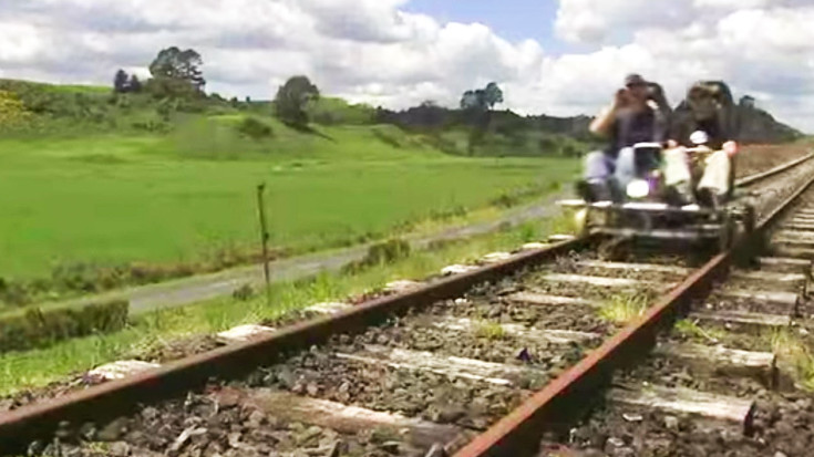 Custom Railcart Flies Down Abandoned Rails | Train Fanatics Videos