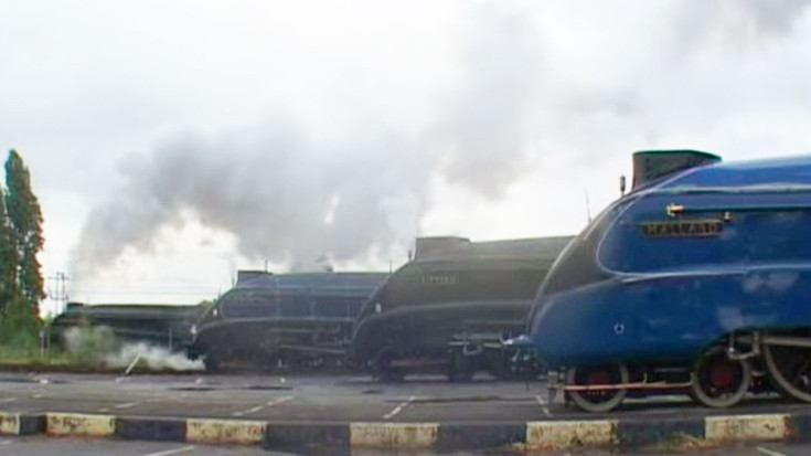 RARE: All 4 British LNER A4’s Lined Up In One Place! | Train Fanatics Videos