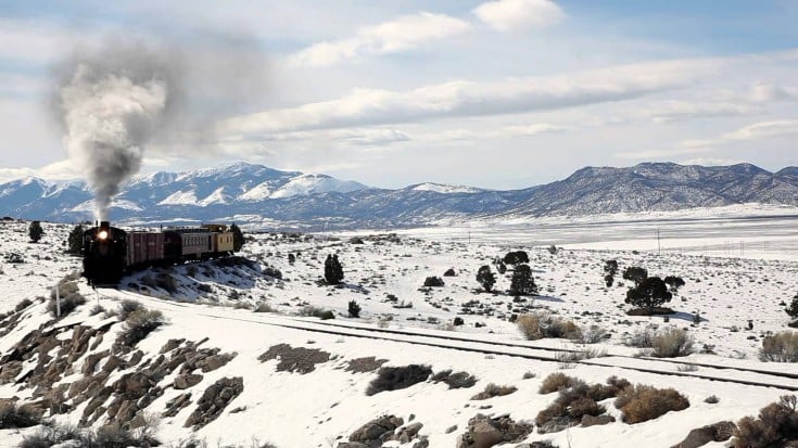 Nevada Northerns &amp;quot;Queen Of Steam&amp;quot; In Winter - Train Fanatics