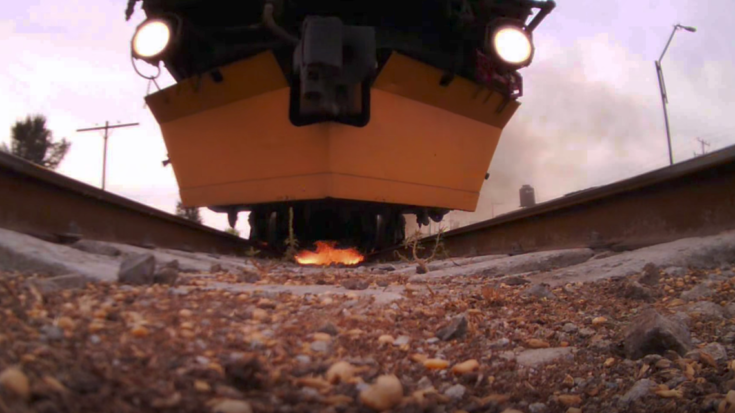 Loram Grinder Train From Underneath | Train Fanatics Videos