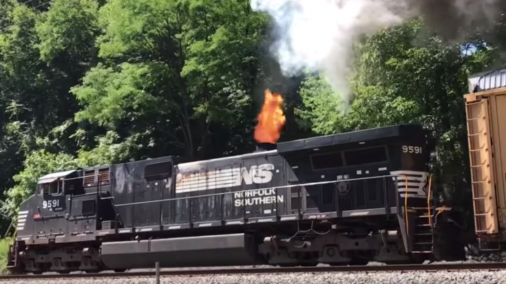 Norfolk Southern With Blown Turbo | Train Fanatics Videos