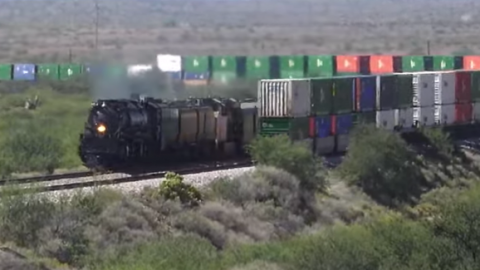 Big Boy #4014 Meets UP Intermodal | Train Fanatics Videos