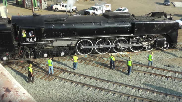 UP 844 Steaming Out On Double Diamonds | Train Fanatics Videos