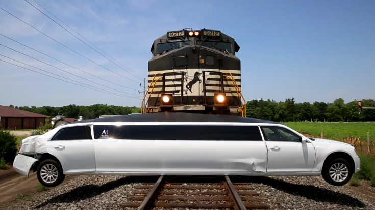 10,000 Ton NS Freight Slams Into Limo | Train Fanatics Videos