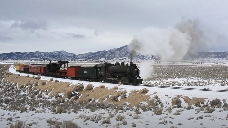 Nevada Northern’s #93 In Winter | Train Fanatics Videos