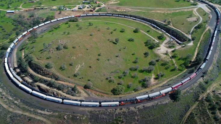 Birdseye View Of The Tehachapi Loop | Train Fanatics Videos