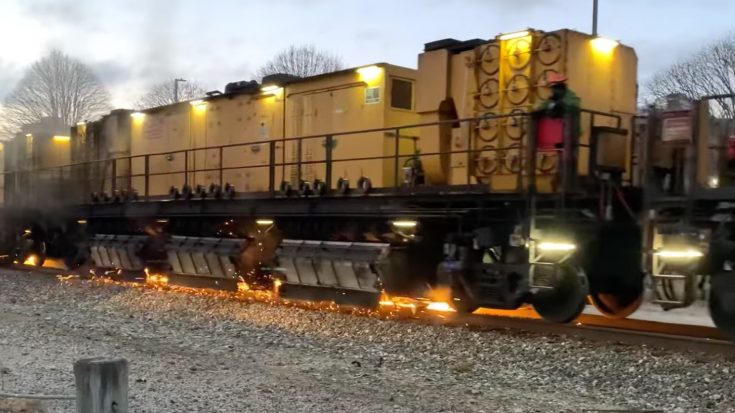Loram Grinder Lets The Sparks Fly | Train Fanatics Videos