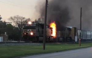 Flaming Freight Just Keeps Moving On
