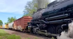 Big Boy #4014 Pushes Stalled Freight