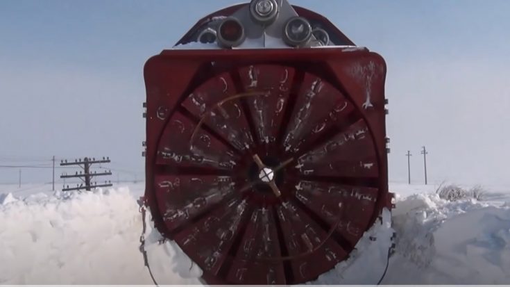 Rotary Beast Takes On The Snow | Train Fanatics Videos