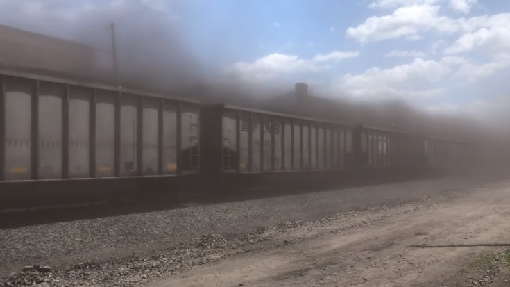 Norfolk Southern Coal Train Blankets Town | Train Fanatics Videos